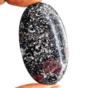 Genuine 67.00 Cts Black Ruby Zoisite Cabochon